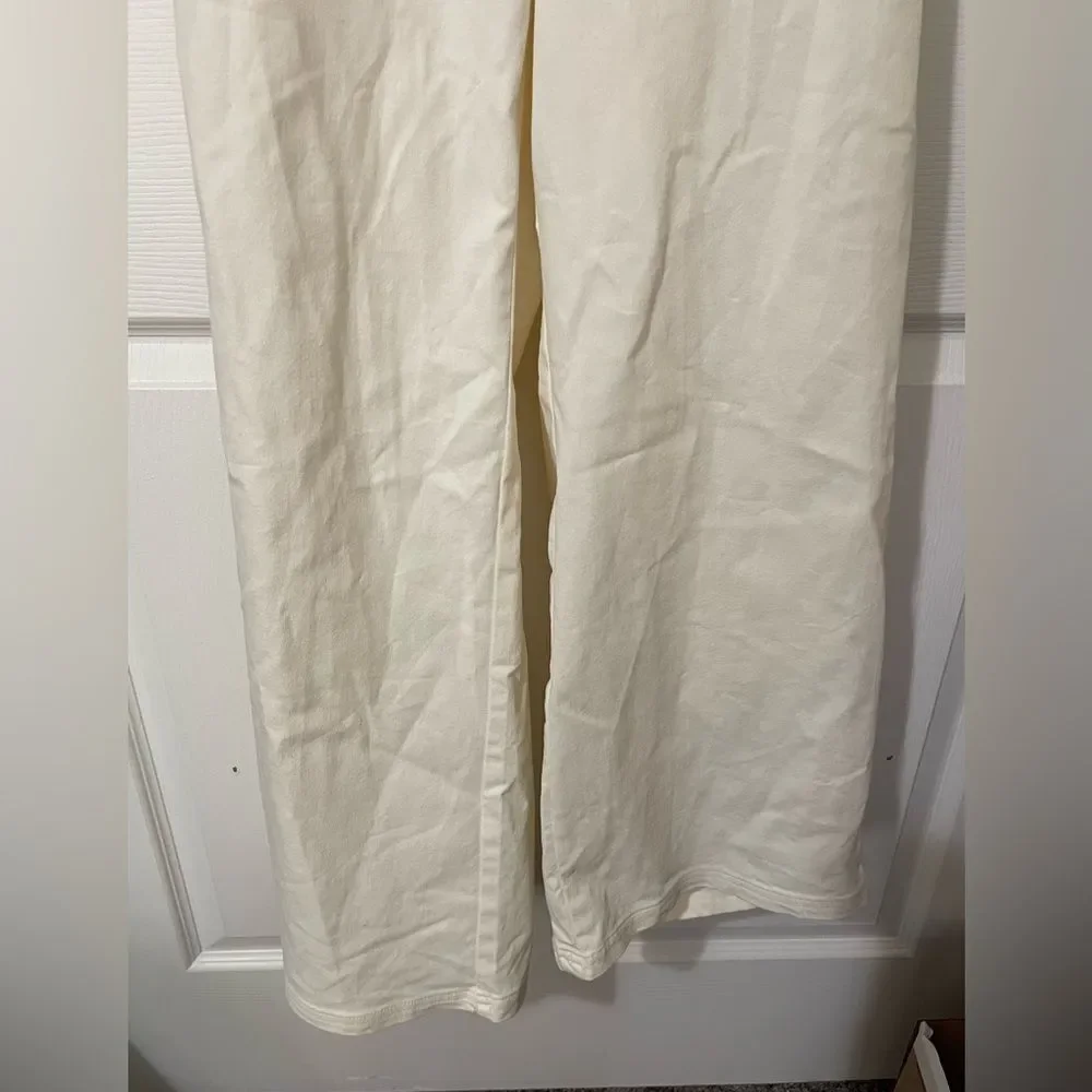 Sincerely Jules Denim V Cut Pale Yellow Jumpsuit. - Picture 4 of 9